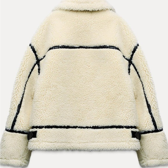 Brand new Zara fleece biker jacket ZW collection - Picture 2 of 2